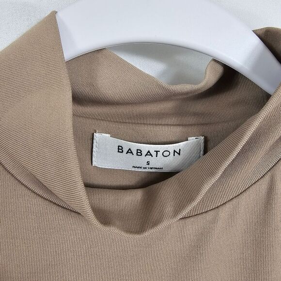 Aritzia Babaton Contour Mockneck Bodysuite in Taupe - Size S - Picture 2 of 8